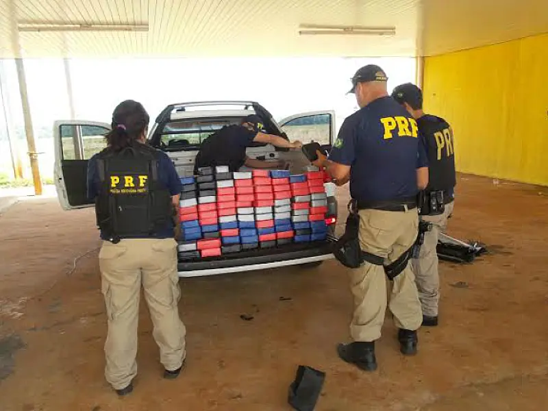 PRF apreende 113 quilos de cocaína em picape na BR 463