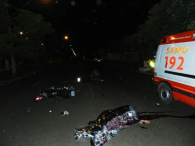 Uma colisão entre duas motocicletas em Três Lagoas deixa uma vítima fatal