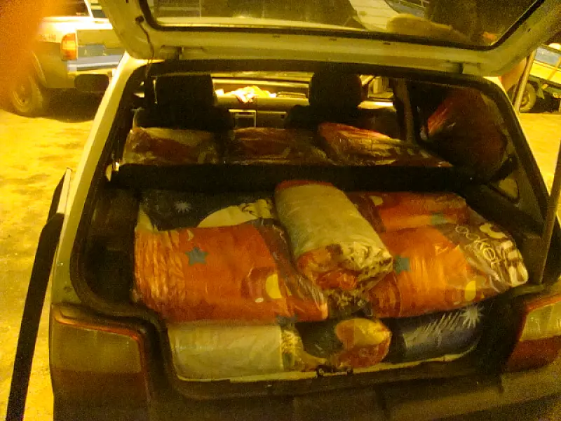 PMA apreende 170 kg de toalhas contrabandeadas na BR 262