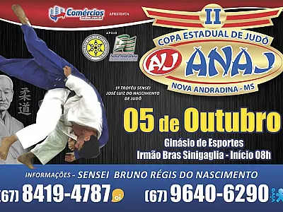 Nova Andradina sediará Campeonato Estadual de Judô