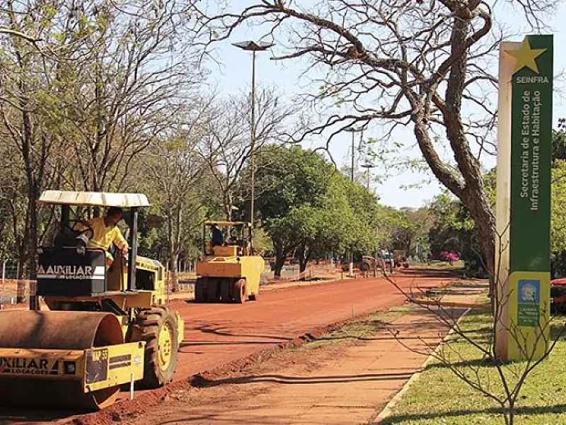 Reforma do Parque dos Poderes mantém uma das pistas da Avenida José Nunes da Cunha interditada até s