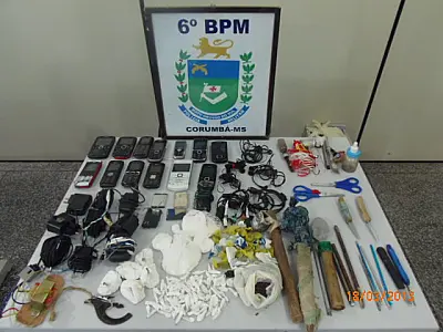 PM e Agepen fazem vistoria em presídio de Corumbá