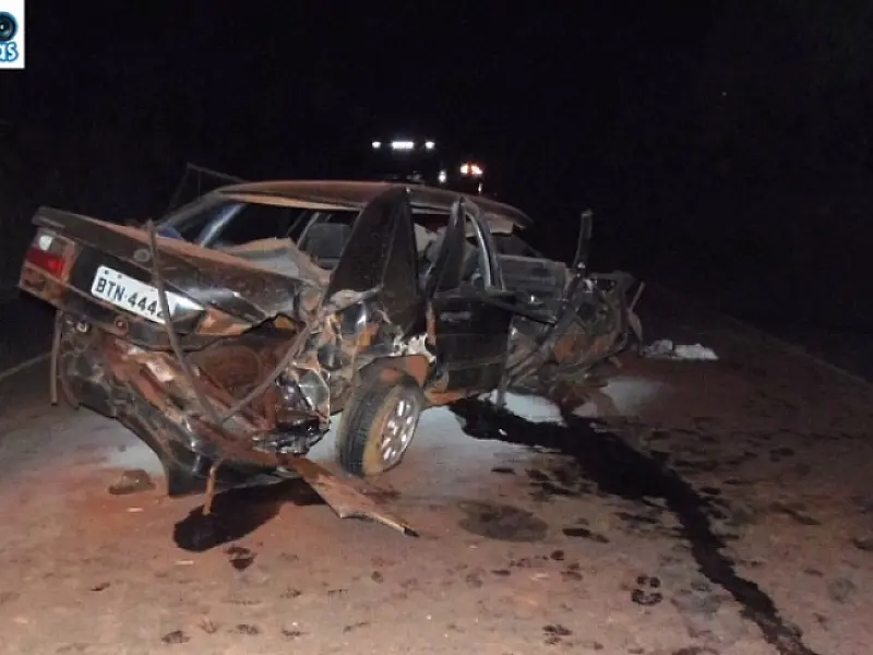 Acidente envolvendo nove veículos deixou uma vitima fatal na MS-134