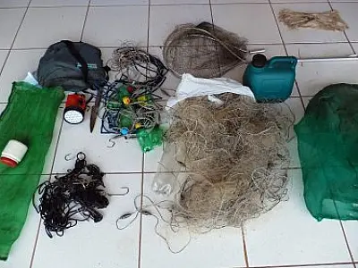 PMA recolhe diversos petrechos de pesca proibidos em Água Clara