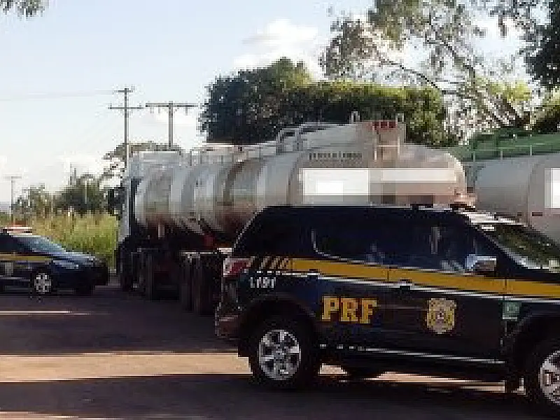 PRF apreende 90 mil litros de óleo diesel sem licença em Coxim