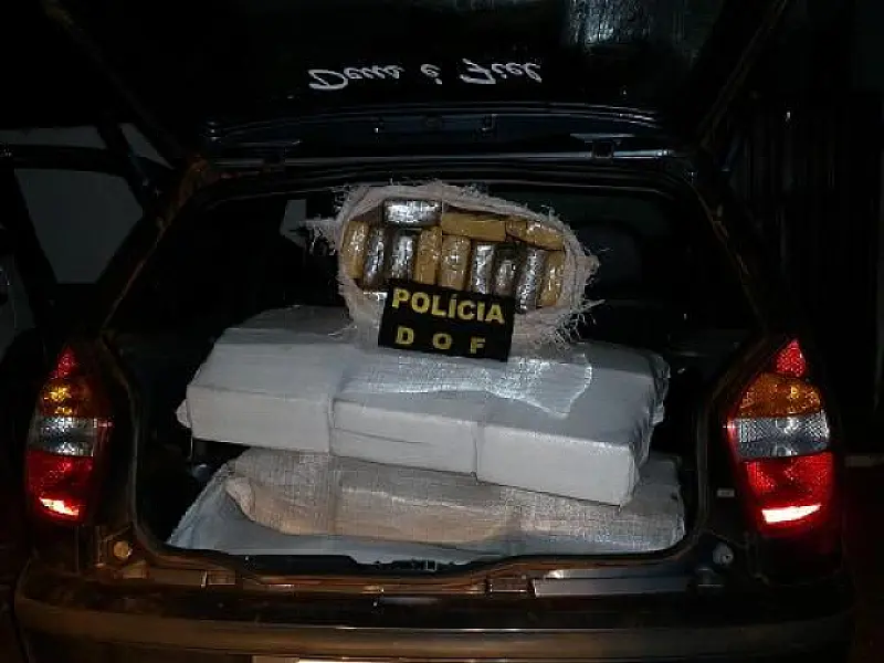 Após fuga, motorista de 19 anos é preso com 157 quilos de maconha na MS-289