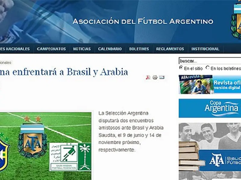 Argentinos confirmam amistoso com Brasil