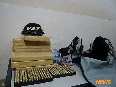 Mulher é presa tentando transportar maconha e munições para o RJ