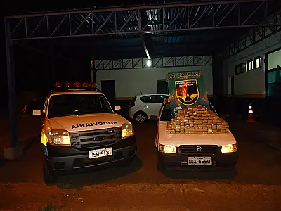 Policiais apreendem veículo com 60 quilos de maconha em MS