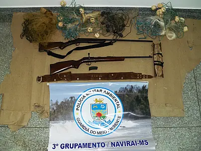 PMA desmonta acampamento de pesca e caça ilegais em Naviraí