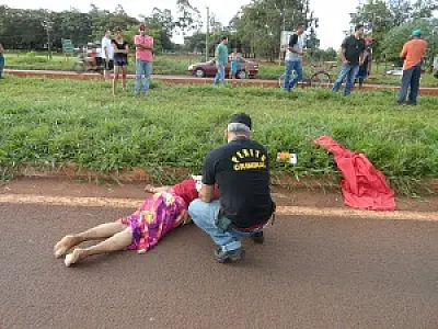 Mulher morre atropelada em Dourados