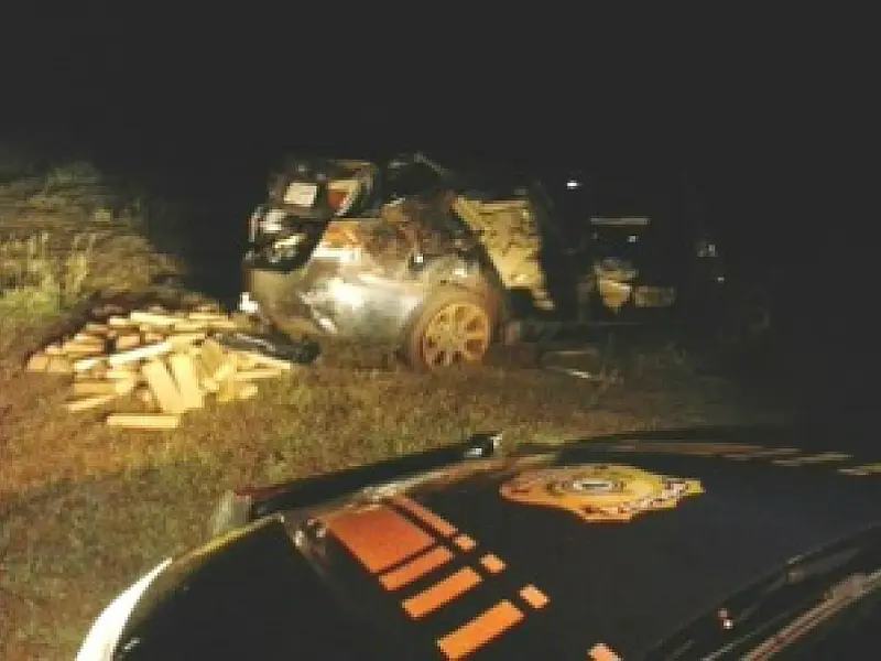 Motorista abandona BMW abarrotada de maconha na BR-158