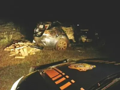 Motorista abandona BMW abarrotada de maconha na BR-158