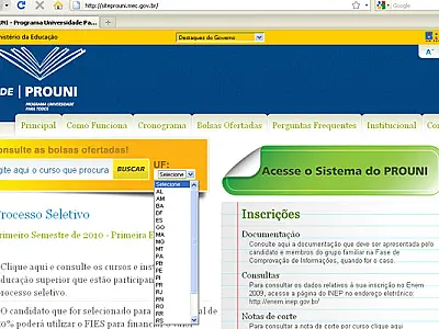 ProUni já tem mais 500 mil inscrições