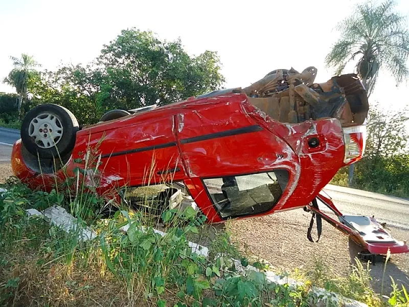 Veículo atropela anta e motorista fica em estado grave