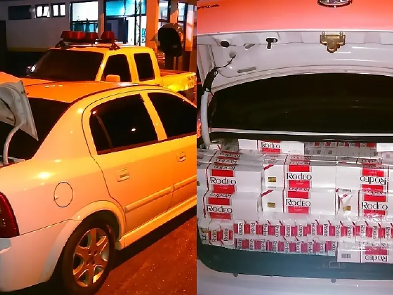 Polícia Militar Rodoviária apreende Astra abarrotado de cigarros na MS 276