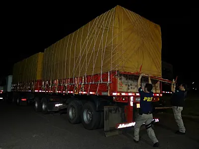 Carga de cigarros contrabandeados do Paraguai é apreendida na BR 163