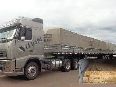PRF apreende carreta de madeira irregular em Coxim