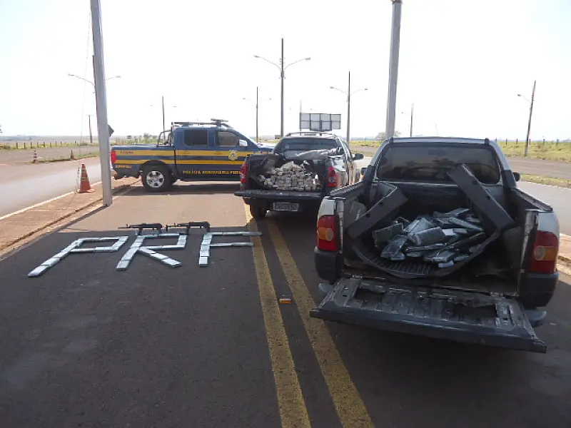 Fuzis e drogas que iriam para SP são apreendidos em MS pela PRF
