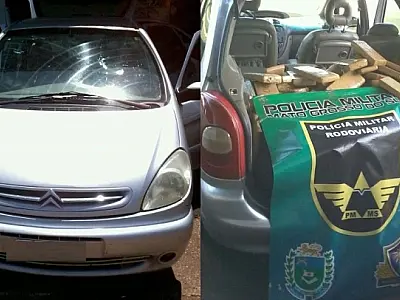 Policiais interceptam veículo que levaria maconha para SP