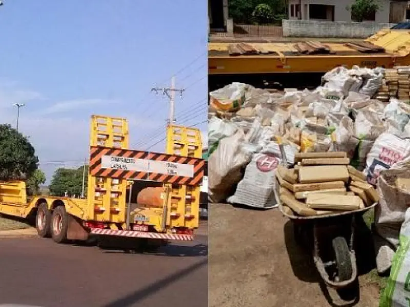 PMR encontra quase 4 toneladas de maconha em fundo falso de caminhão