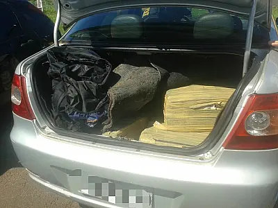 Durante solenidade da PRF, homem é preso com 203 kg de maconha