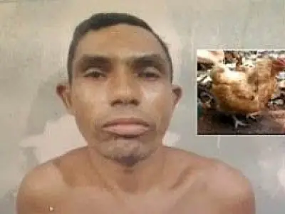 Homem é espancado por vizinhos após estuprar uma galinha