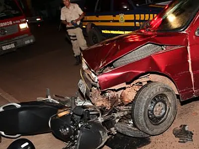 Homem embriagado é preso após causar acidente com motocicleta em Coxim
