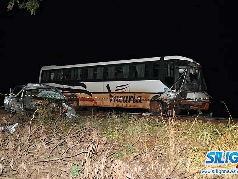 Acidente entre ônibus e carro na MS-376 deixa uma vítima fatal