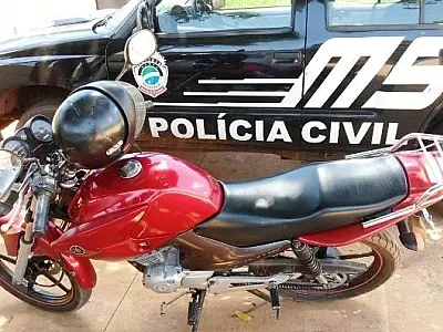 Polícia de Ivinhema recupera moto que havia sido furtada em SP