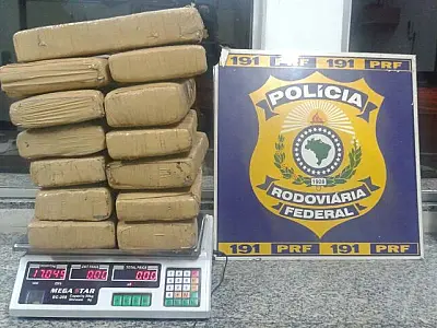 Maconha que iria para MT é apreendida pela PRF em Coxim