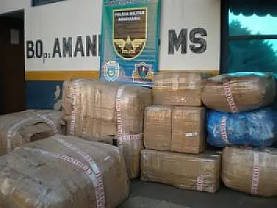 Durante fiscalização polícia apreende materiais contrabandeados