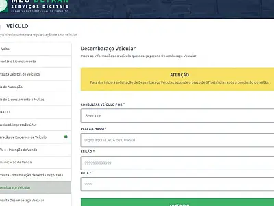 Detran-MS lança serviço de Desembaraço Online para veículos leiloados pelo órgão

