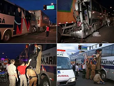 Acidente com ônibus que seguia de Campo Grande para Maringá deixa mais de 20 feridos