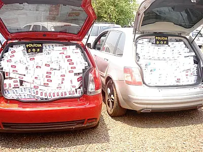 DOF apreende 2.600 pacotes de cigarros em veículos