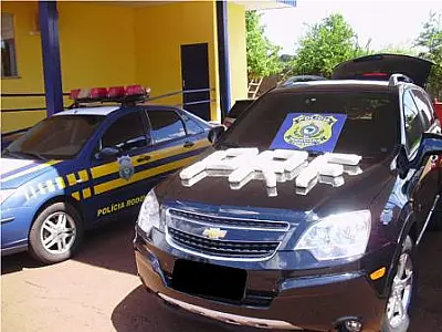PRF apreende 34,4 kg de cocaína em Rio Brilhante