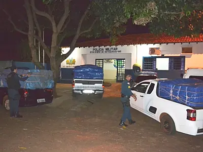 Seis veículos são apreendidos carregados com cigarros contrabandeados