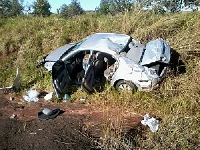 Jovens escapam vivos de acidente na MS-276 nesta quinta-feira