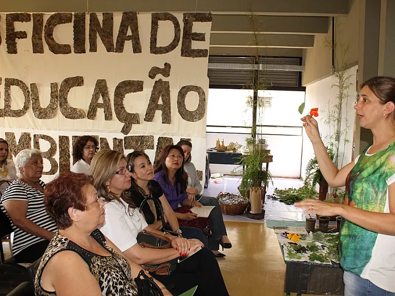 Oficina de cultivo de plantas dissemina ideia de uma vida mais saudável