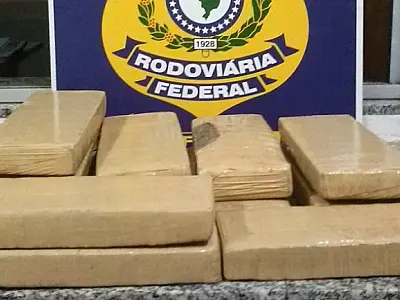 PRF apreende 14 kg de maconha em ônibus na BR-163