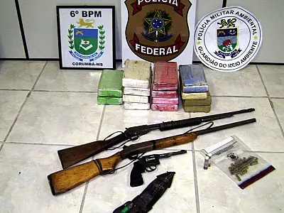 Quadrilha é presa com armas e droga na Serra do Amolar