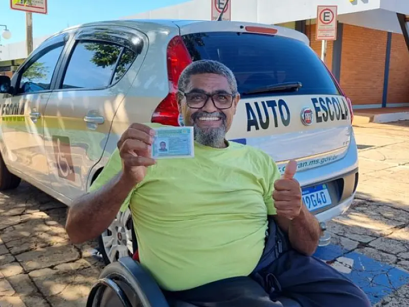 Habilitado pelo CNH MS Social, José agora sonha com carro adaptado para ter liberdade completa