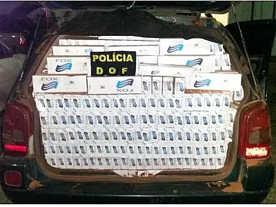 Três veículos são apreendidos com mais de 4 mil pacotes de cigarro
