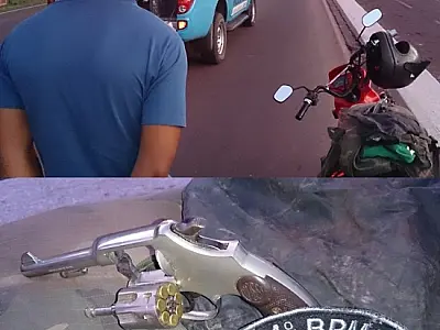 Polícia Militar Rodoviária apreende revólver e munições na MS 428