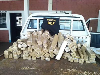 DOF apreende veículo transportando maconha