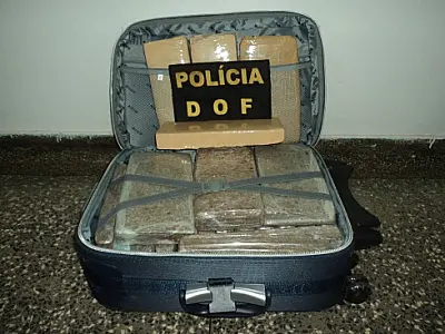Tabletes de maconha são encontrados dentro de ônibus de viagem