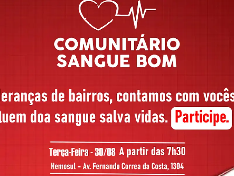PREFEITURA PROMOVE AÇÃO DE DOAÇÃO DE SANGUE PARA COMEMORAR ANIVERSÁRIO DE CAMPO GRANDE

