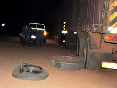 Duas pessoas ficaram feridas com a explosão de pneu em Chapadão do Sul