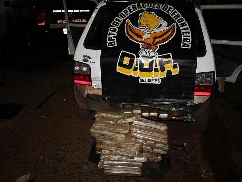 DOF apreende 69 quilos de maconha em veículo