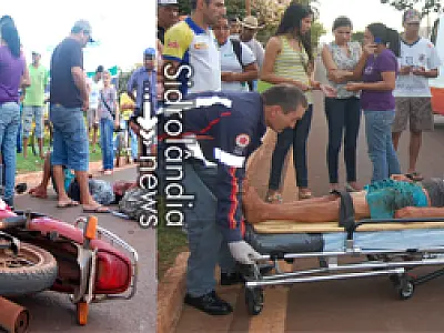 Dupla em uma moto atropela homem em Sidrolândia